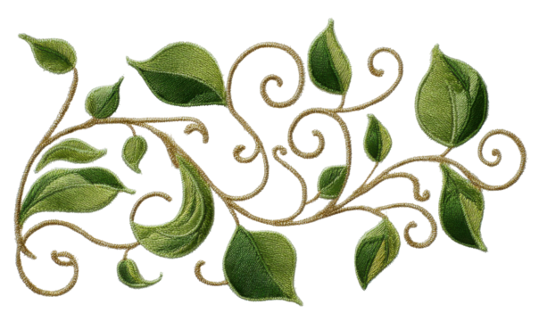 Ornate vine design with stylized leaves.  Intricate scrolling - Powered by Adobe