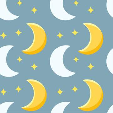 seamless pattern with moon