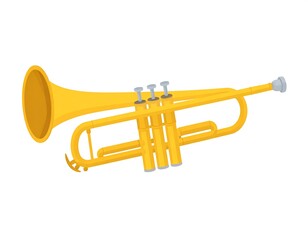 Obraz premium Illustration of a golden trumpet