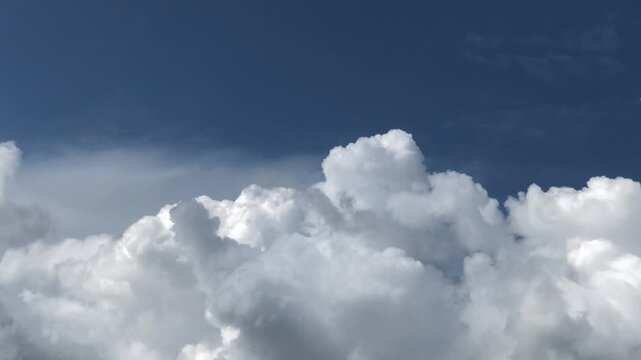 Time lapse of flying clouds nature background no birds, no flicker.