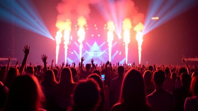 Vibrant Eurovision Fan Celebrations: Dynamic Costumes, Exuberant Crowds & Cultural Displays Igniting International Passion - Premium High Resolution Photo Stock Concept with Empty Space
