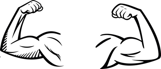 Biceps. Muscle icon. Gym logo. Vector 
