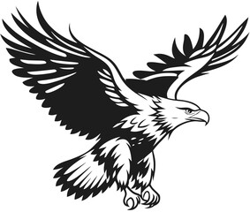 Eagle vector illustration design, flaying eagle 

