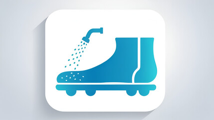 foot shower cleansing icon sign vector