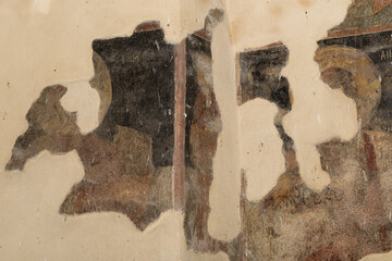 Asen's Fortress, Plovdiv Province, Bulgaria 17.07.2021. (Petrich, 11th century), is a medieval fortress in the Rhodope Mountains. The remains of frescoes and murals in an ancient Orthodox church.