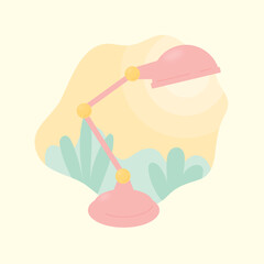 Simple retro lamp vector illustration