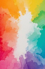 Obraz premium vibrant watercolor background, abstract color splash, rainbow paint texture, bright gradient design, colorful artistic backdrop, vivid paint strokes, dreamy abstract art, soft watercolor edges