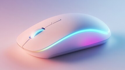 A futuristic wireless mouse in a sleek and modern design