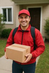delivery man with parcel