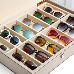 glasses in a box,sunglasses