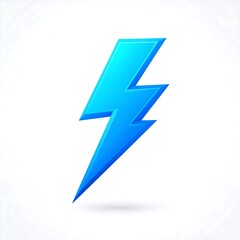 Vibrant blue lightning bolt graphic