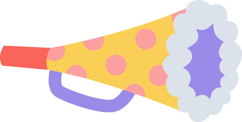 Festive Party Horn Celebration Illustration