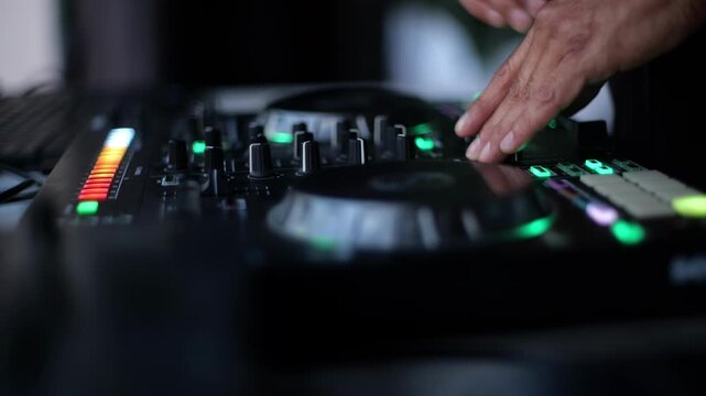 dj mixer at the party