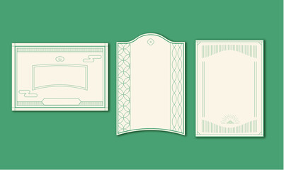 和柄のラインフレーム