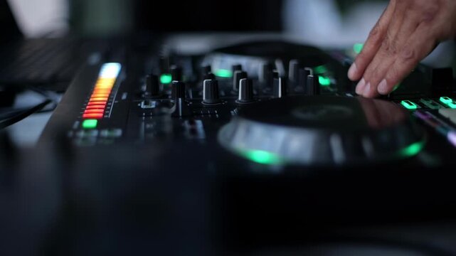 dj mixer at the party