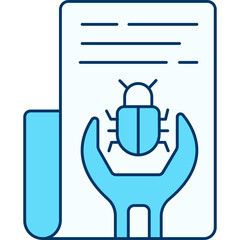 Blue Bug Report Icon
