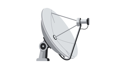 Satellite dish antenna pointed towards the sky in a communications technology concept