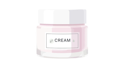 Elegant pink face cream illustration for skincare and beauty product concepts