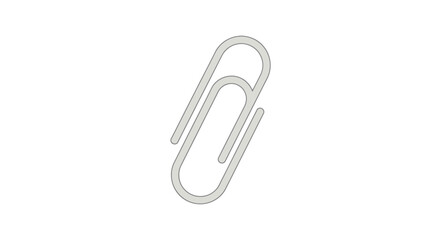 Simple paper clip illustration on a plain white backdrop offering creative design possibilities