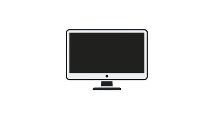 Simple Flat Vector Illustration of a Computer Screen for Web Design and Mockups