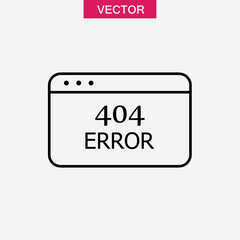 404 Error icon simple vector isolated symbol vector illustration for web and app..eps