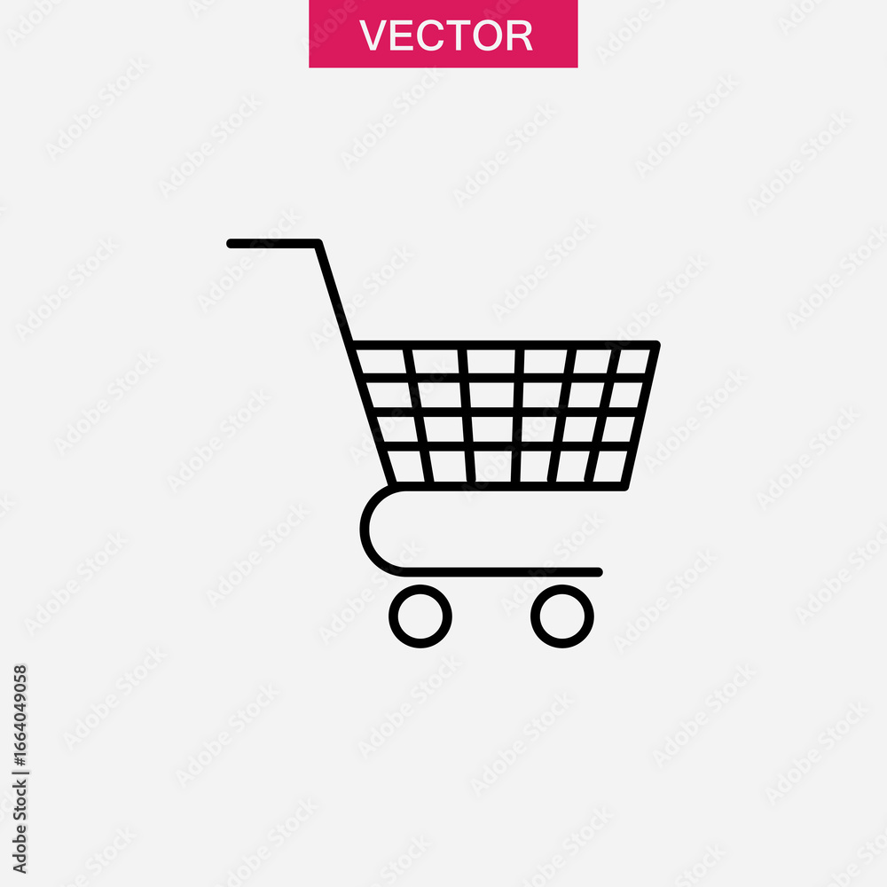 Poster add to cart icon simple vector simple linear illustration for web and app..eps