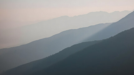 Fototapeta premium Dreamy Misty Mountain Layers