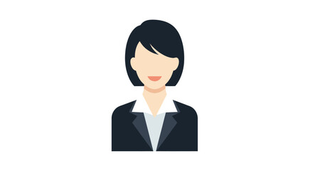 Professional woman icon in a sleek business suit providing corporate appeal  and modern
