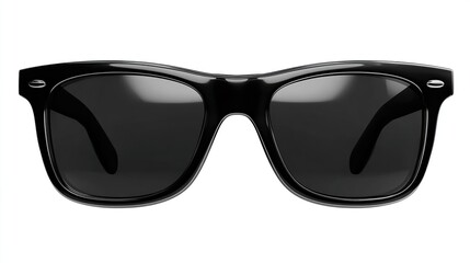 Black sunglasses, squared frames, dark lenses