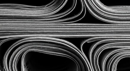 Rolled Newspapers Abstract