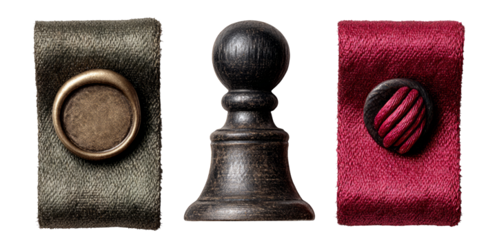 Isolated Decorative Badges and Button on Transparent Background - Powered by Adobe