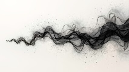Abstract effect of black ink flow