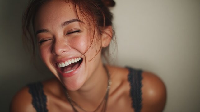 Radiant joy a captivating portrait of happiness