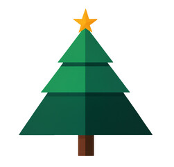 Fototapeta premium Simple Christmas tree with star