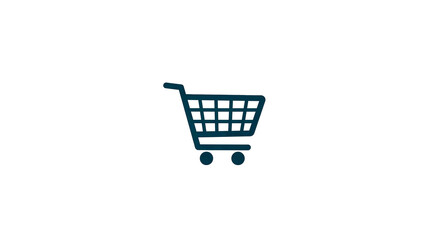 Minimalist Shopping Cart Icon for E-commerce