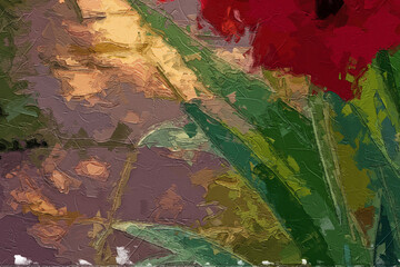 Various oil paintings, floral landscapes, streams, chrysanthemums, horses, cottages, birds, plum blossoms