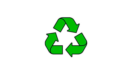 T&Iacute;TULO: Recycling icon minimalist eco-friendly sustainability symbol