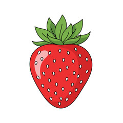 Cute Strawberry Vector Illustration