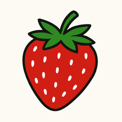 Cute Strawberry Vector Illustration