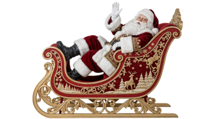 Title: "Luxurious Vintage Santa Sleigh"
