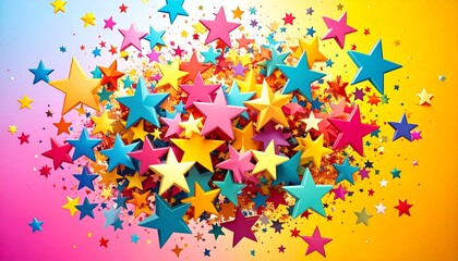 Obraz premium Colorful star explosion
