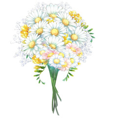 A gorgeous bouquet of white marguerites perfect for an anniversary