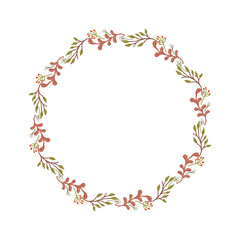 Flower wreath, arrangement flower, clipart illustration