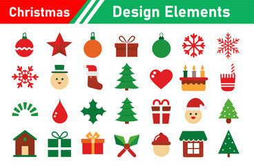 Festive Christmas Design Elements A Collection of Holiday Icons and Graphics for Creative Projects