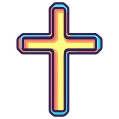 Fototapeta premium cross, religion, christmas, festival, vector, transparent background, symbol, icon, sign, crucifix, faith, belief, religious, church, god