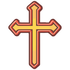 Obraz premium cross, religion, christmas, festival, vector, transparent background, symbol, icon, sign, crucifix, faith, belief, religious, church, god
