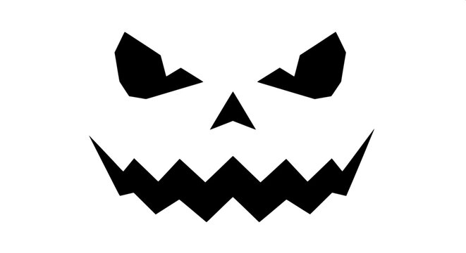 Scary Halloween Pumpkin Carving Stencil Wicked Grin Design 1000004414