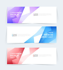 Geometric banner design with Vector presentation template.