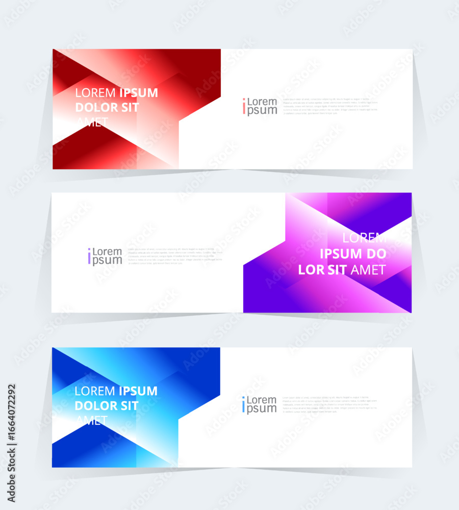 Wall mural geometric banner design with vector presentation template.