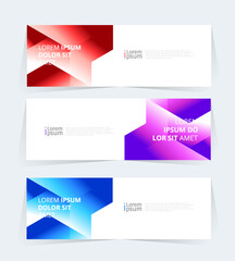 Geometric banner design with Vector presentation template.